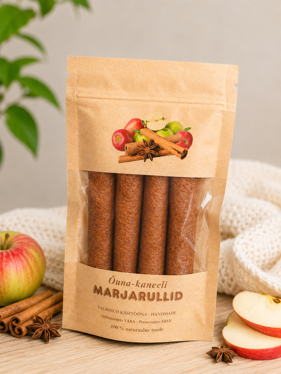 Ahjuõuna-kaneeli marjarullid